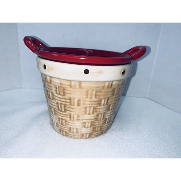 2 piece Cracker Barrel Sweet & Savory Candy Basket Ice Cream/ Fruit Dish Ceramic - Picture 7 of 9